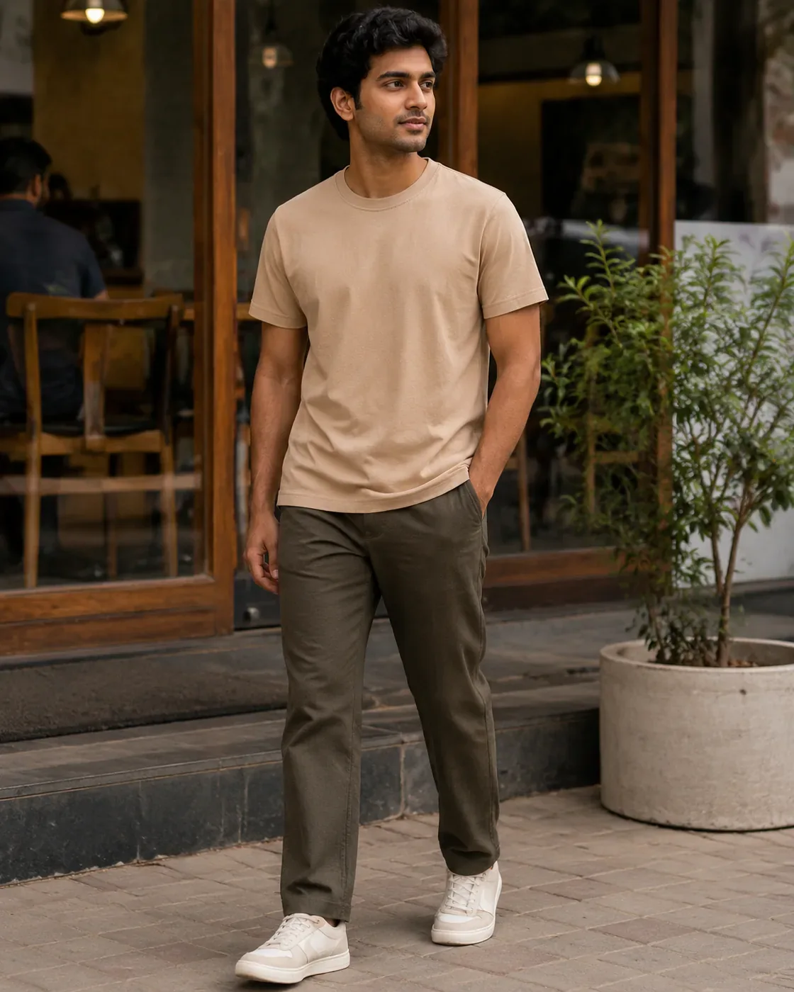 Regular Tee — Beige