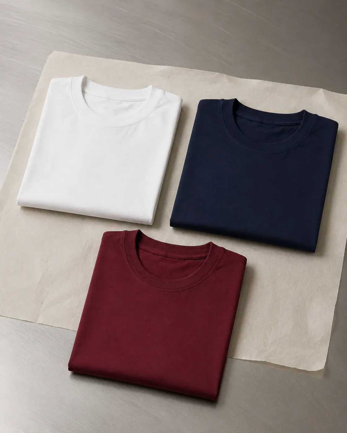Combo of 3 — White + Navy Blue + Maroon photoshoot image