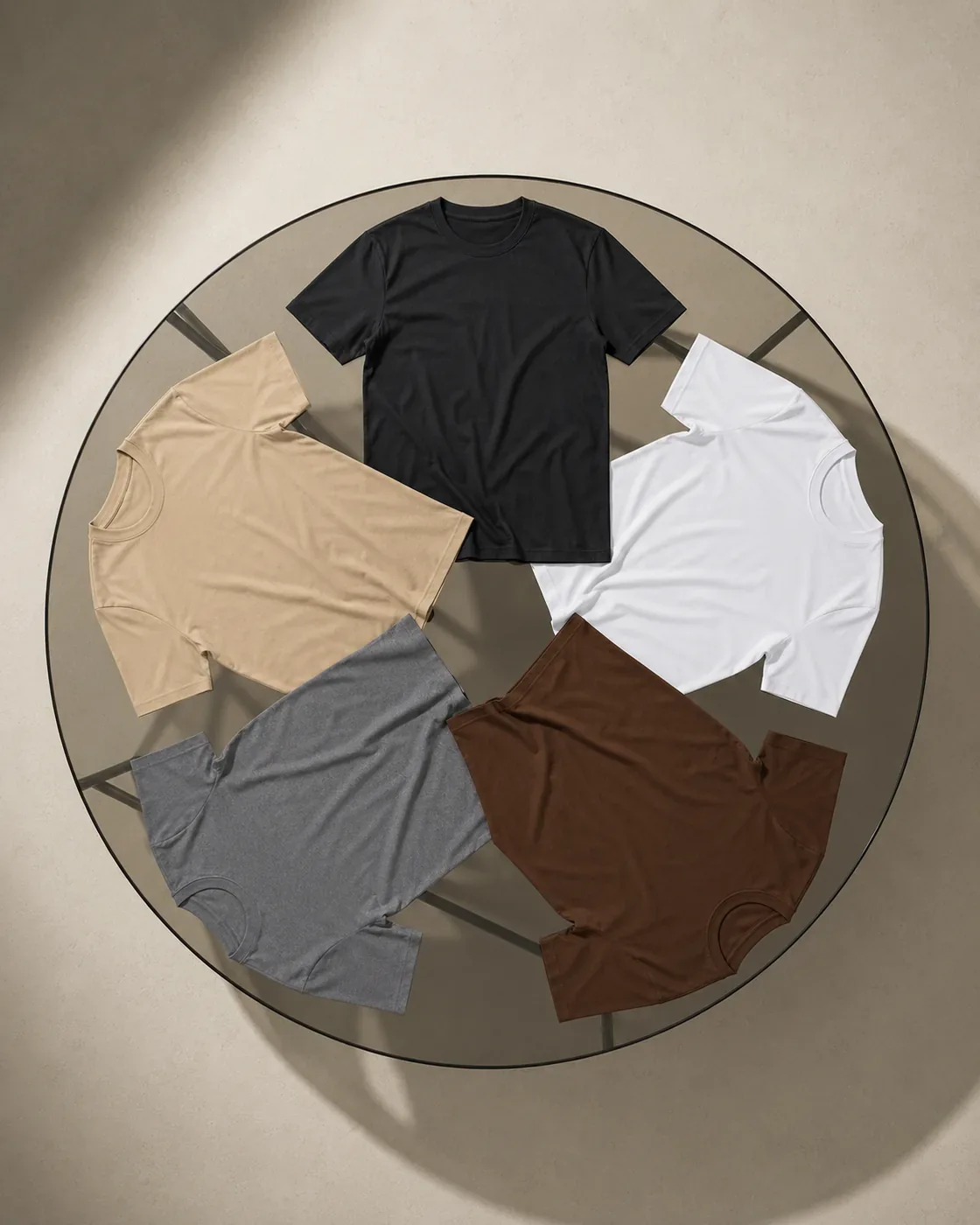 Combo of 5 — Black + White + Beige + Coffee Brown + Light Grey