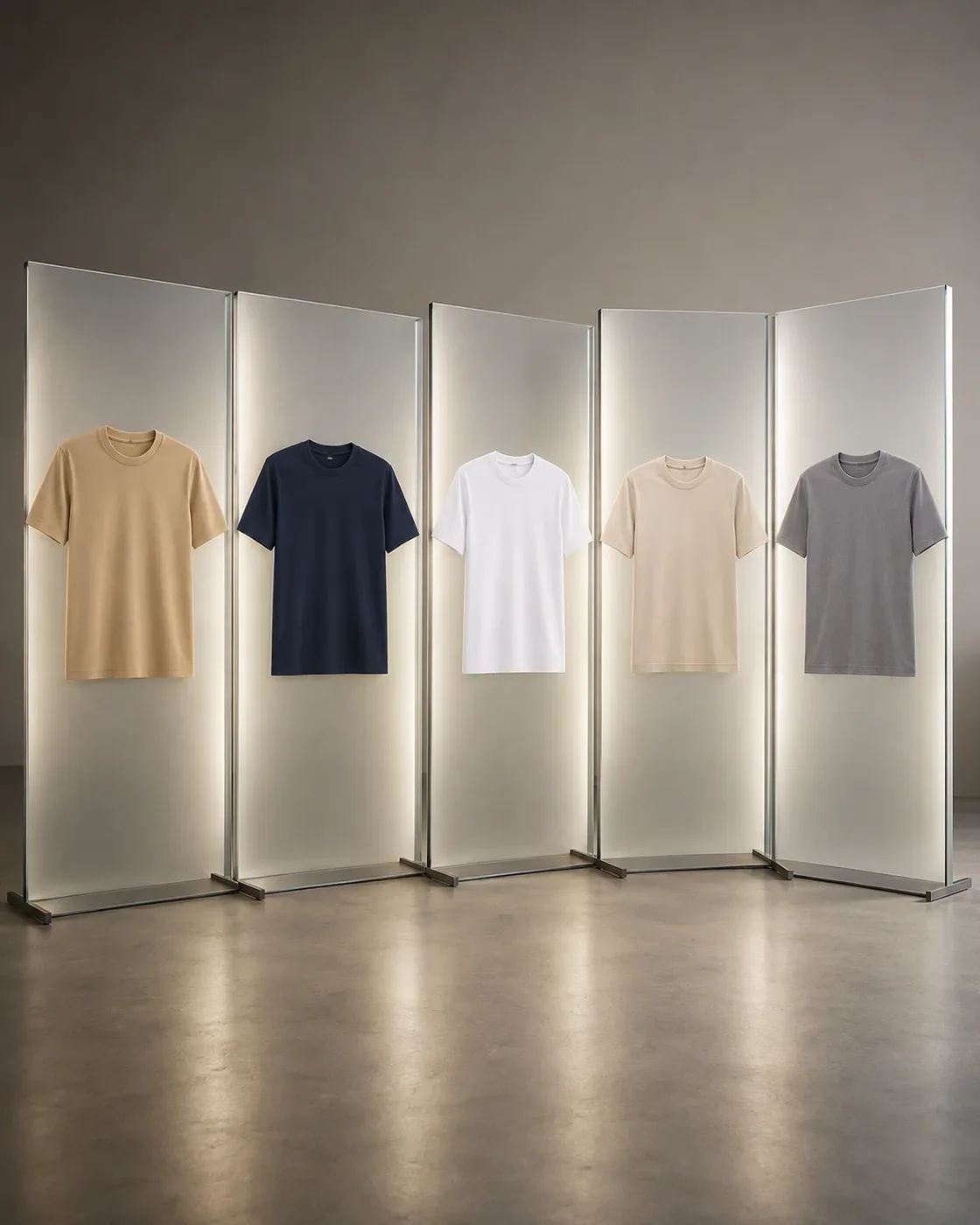 Combo of 5 — White + Navy Blue + Beige + Light Grey + Skin